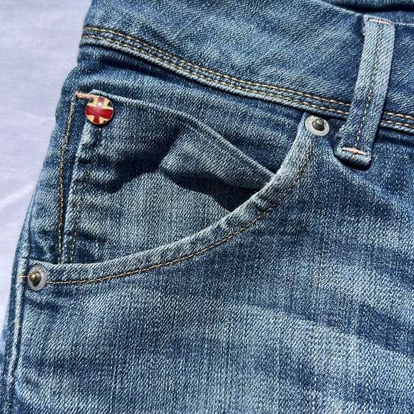 Hudson Jeans Collin Mid-Rise Skinny Crop light indigo distressed back pockets 27 - Picture 4 of 10